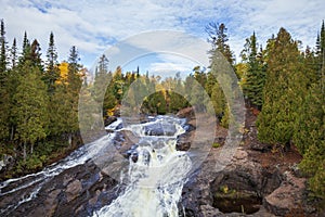 The Cross River on the north shore of Lake Superior in northern Minnesota during autumn