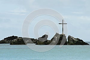 Cross on the rocks