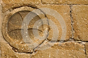 Cross in romanesque church