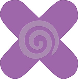 Cross with round edges icon