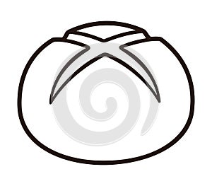 Cross scored sourdough bread loaf icon