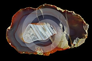 Cross section of agate