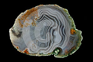 Cross section of agate