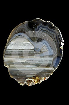 Cross section of agate