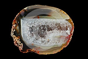 Cross section of agate