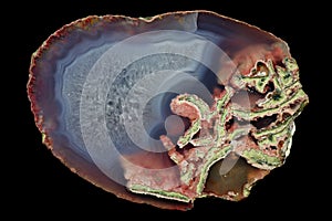 A cross-section of agate