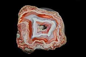 A cross section of the agate
