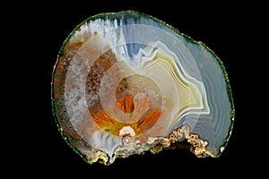 A cross section of agate