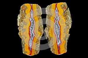 A cross-section of agate.