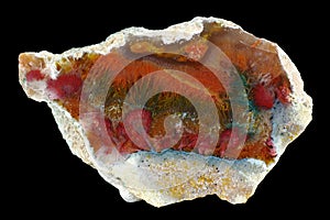 A cross section of agate stone