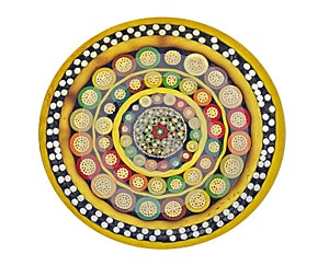 Cross section armored cable isolated on white.