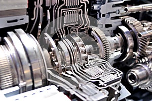 Cross section of an automatic transmission.
