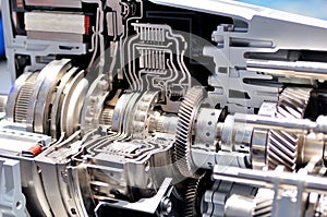 Cross section of an automatic transmission.