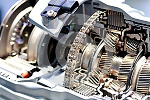 Cross section of an automatic transmission.