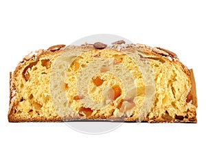 Cross section of Colomba Pasquale, traditional italian christmas dessert photo