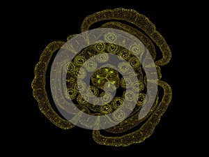 Cross section cut slice of plant stem under the microscope â€“ microscopic view of plant cells for botanic education