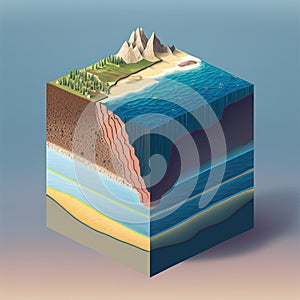cross-section of Earth subsurface layers