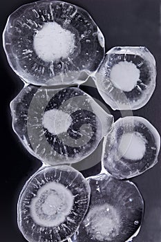 Cross Section of Hailstones â€“ Showing Internal Structure