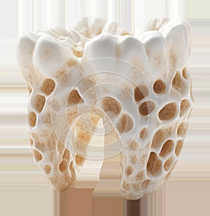 cross section of a healthy human molar tooth structure