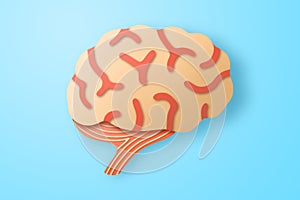 Cross section of human brain for health care concept.