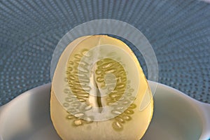 Cross section of a Lemon Cucumber.