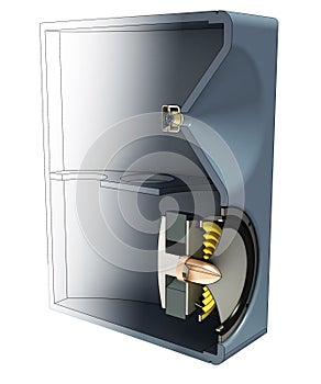 Cross section of loudspeaker