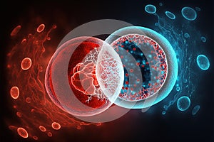 cross-section of a microorganism Cellular mitosis