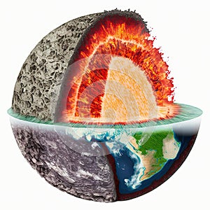 cross-section of the planet Earth