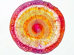 A cross section of a plant cell
