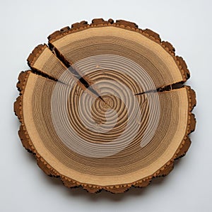 Cross section of a tree trunk