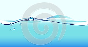 Cross section of water splash