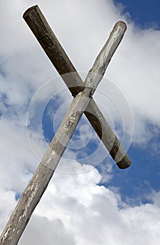 Cross set against dramatic sky