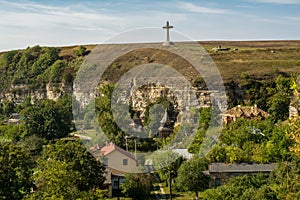 Cross of seven cultures in Kamenec-Podolskiy city, Ukraine