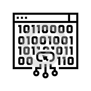 cross-site scripting line icon vector illustration