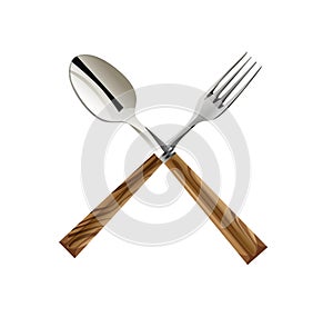 Cross spoon and fork