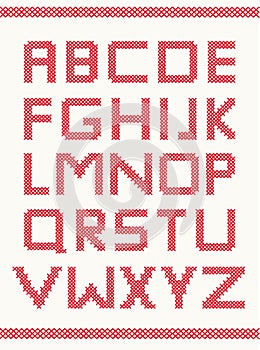 Cross stitch alphabet