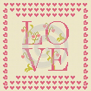 Cross-stitching embroidery