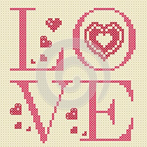 Cross-stitching embroidery