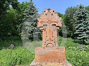Cross-stone dedicated to the memory of the Armenian genocide