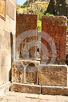 Cross-stones at Geghard monastery