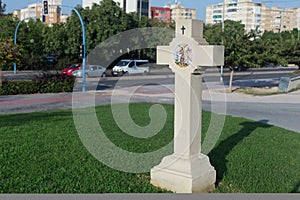 Cross on the street in the city of Alicante