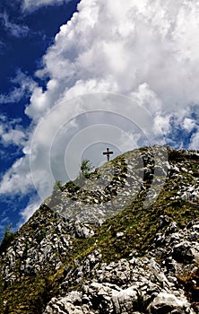 Cross on the summit of Jenner Mountain, Germany photo