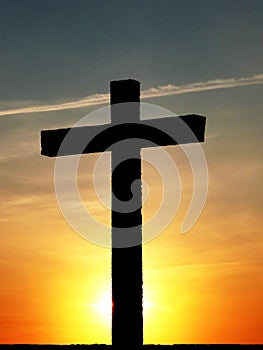 Cross at sunset