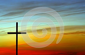 Cross with Sunset