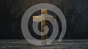 the cross symbol as a representation of God, conveying reverence and spirituality.