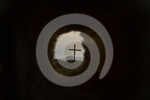 Cross symbol for Jesus Christ is risen