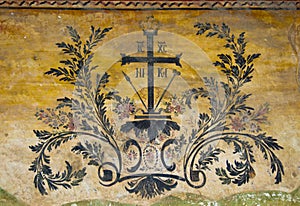 Cross with symbols