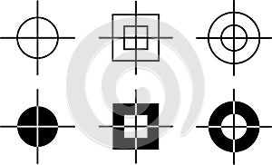 Cross target pointer gun sight