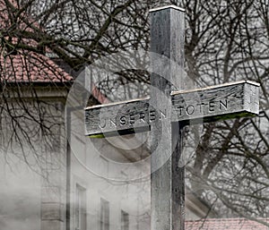 Cross to commemorate the dead of the First World War