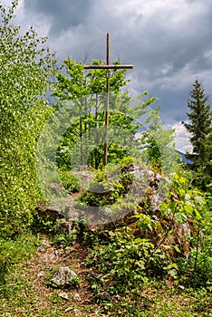 Cross on top of the hill Radicina, Slovakia